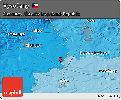 Political 3D Map of Vysočany