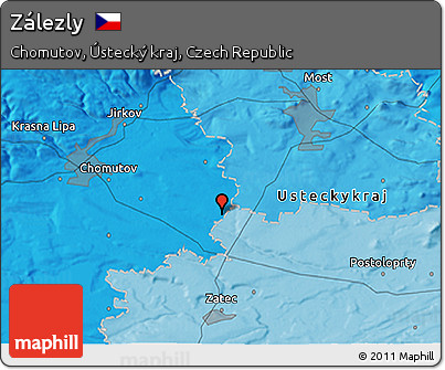 Political 3D Map of Zálezly
