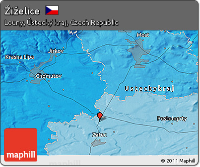 Political 3D Map of Žiželice