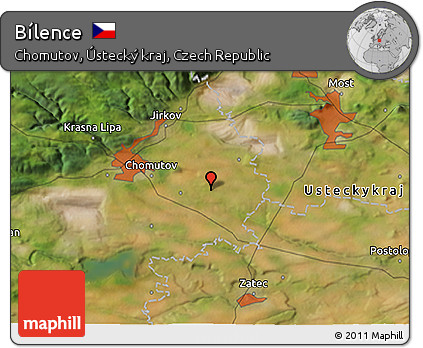 Satellite 3D Map of Bílence