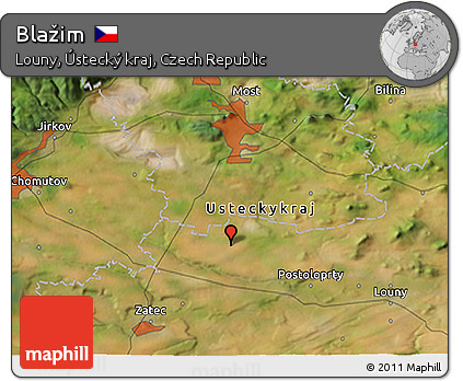 Satellite 3D Map of Blažim