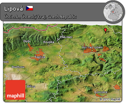 Satellite 3D Map of Lipová