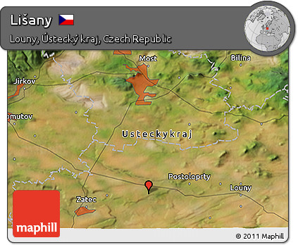 Satellite 3D Map of Lišany