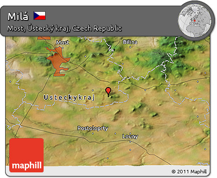 Satellite 3D Map of Milá