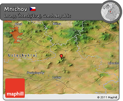 Satellite 3D Map of Mnichov