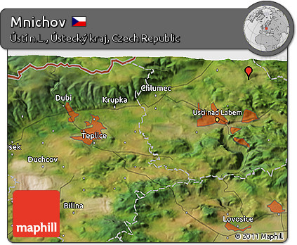 Satellite 3D Map of Mnichov