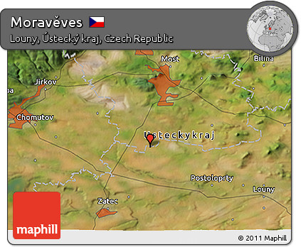 Satellite 3D Map of Moravěves
