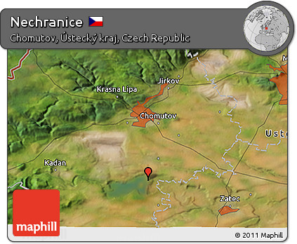 Satellite 3D Map of Nechranice