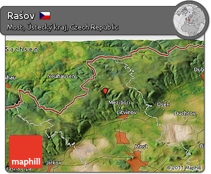 Satellite 3D Map of Rašov