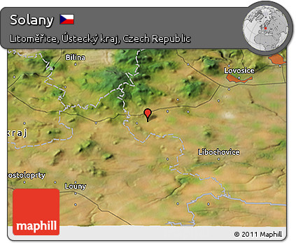 Satellite 3D Map of Solany