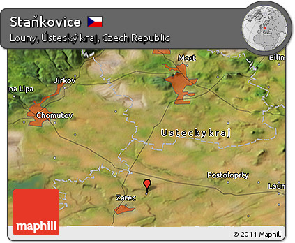 Satellite 3D Map of Staňkovice
