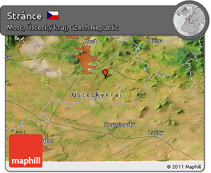 Satellite 3D Map of Stránce