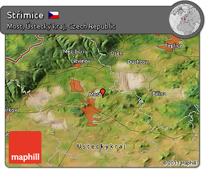 Satellite 3D Map of Střimice