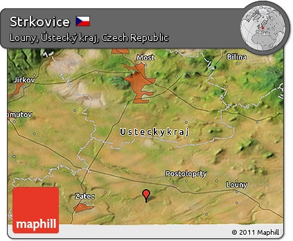 Satellite 3D Map of Strkovice