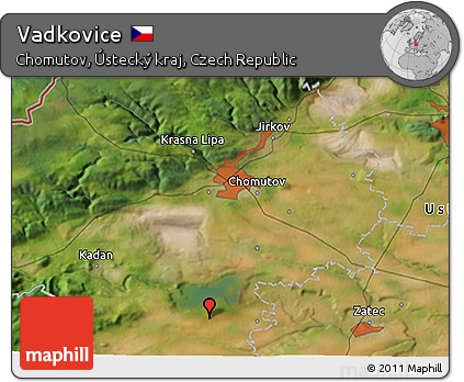 Satellite 3D Map of Vadkovice