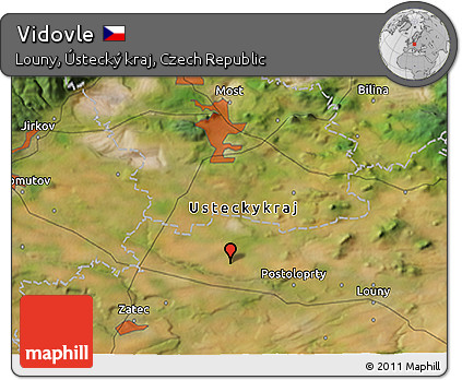 Satellite 3D Map of Vidovle
