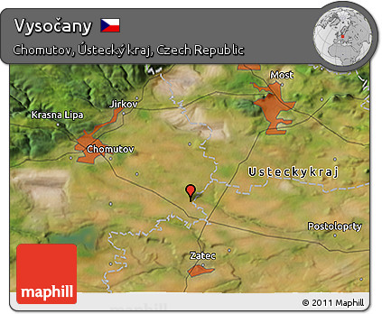 Satellite 3D Map of Vysočany