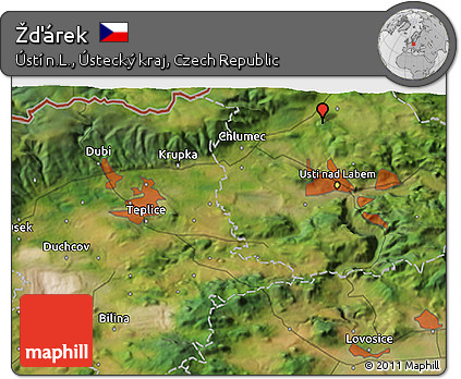 Satellite 3D Map of Žďárek