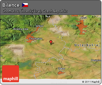 Satellite 3D Map of Bílence