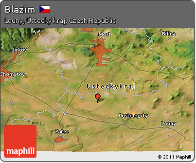 Satellite 3D Map of Blažim