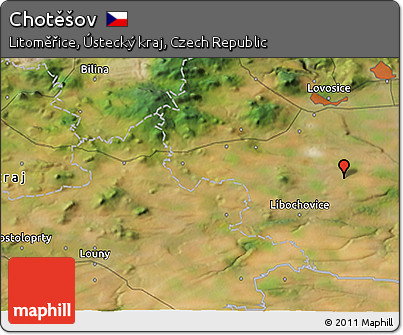 Satellite 3D Map of Chotěšov