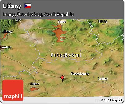 Satellite 3D Map of Lišany