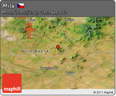 Satellite 3D Map of Milá
