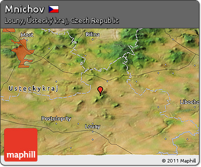 Satellite 3D Map of Mnichov