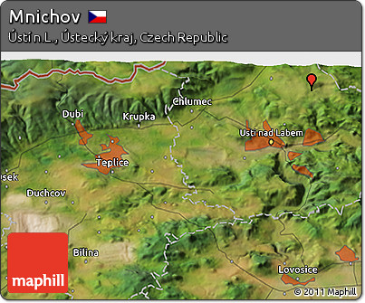 Satellite 3D Map of Mnichov