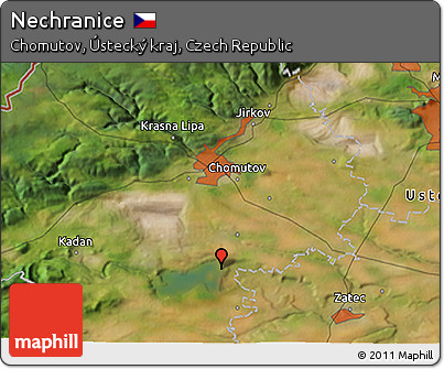 Satellite 3D Map of Nechranice