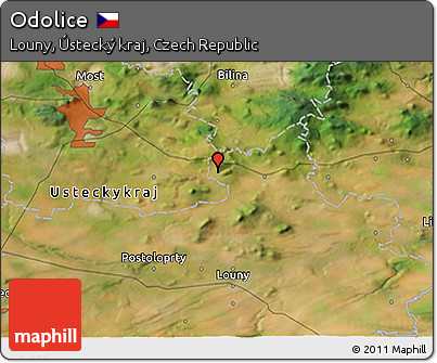 Satellite 3D Map of Odolice