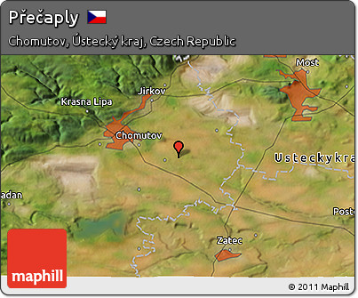 Satellite 3D Map of Přečaply