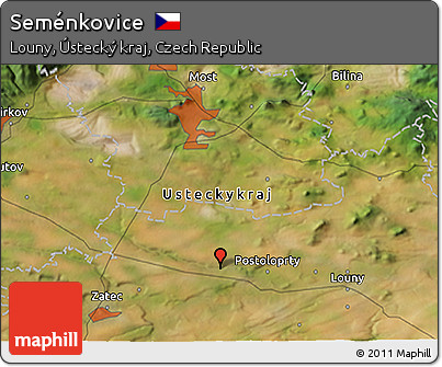 Satellite 3D Map of Seménkovice