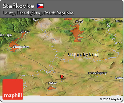 Satellite 3D Map of Staňkovice