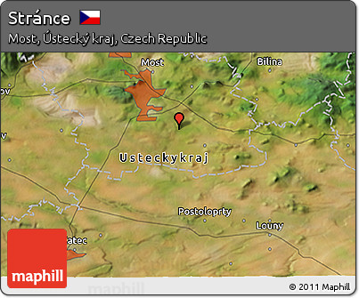 Satellite 3D Map of Stránce