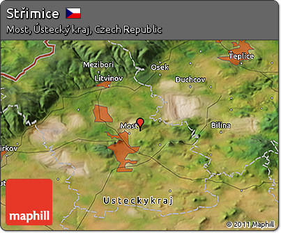 Satellite 3D Map of Střimice