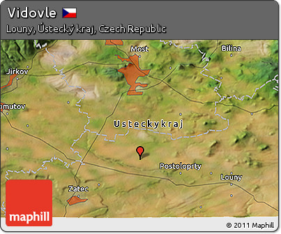 Satellite 3D Map of Vidovle