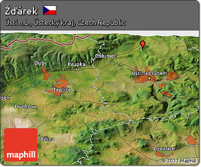 Satellite 3D Map of Žďárek