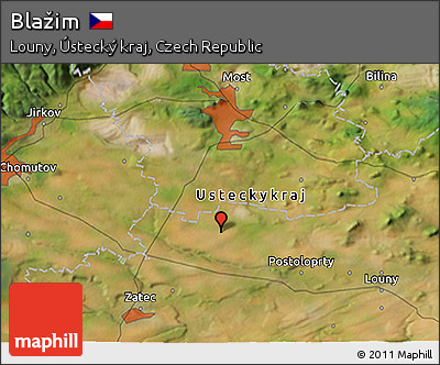 Satellite 3D Map of Blažim