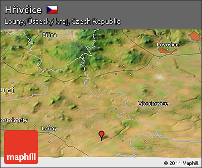 Satellite 3D Map of Hřivčice