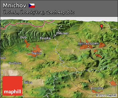 Satellite 3D Map of Mnichov