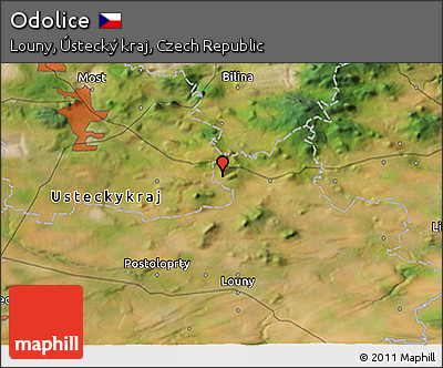 Satellite 3D Map of Odolice