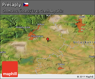 Satellite 3D Map of Přečaply