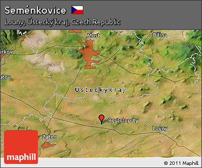 Satellite 3D Map of Seménkovice