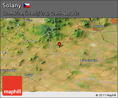 Satellite 3D Map of Solany
