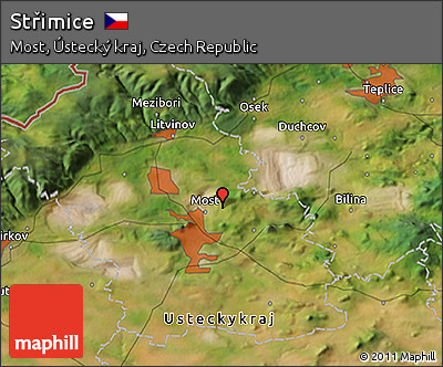 Satellite 3D Map of Střimice