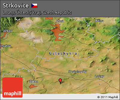 Satellite 3D Map of Strkovice