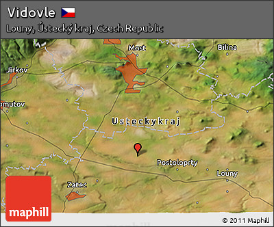 Satellite 3D Map of Vidovle