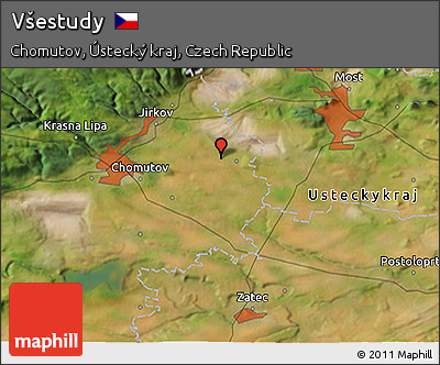 Satellite 3D Map of Všestudy
