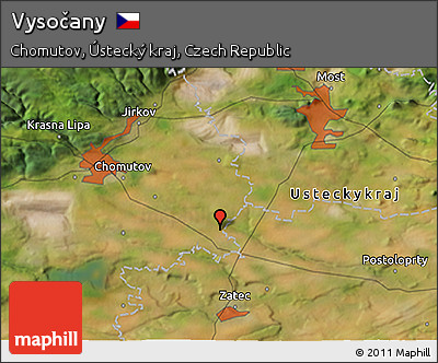 Satellite 3D Map of Vysočany